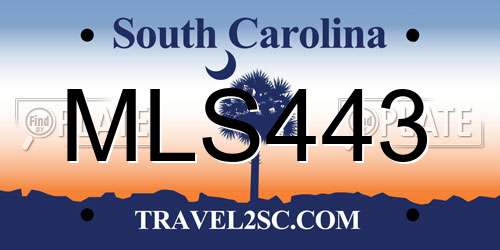 MLS443 South Carolina License Plate