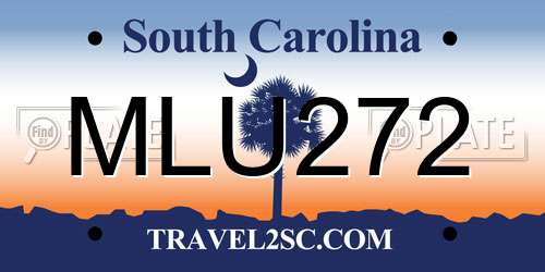 MLU272 South Carolina License Plate