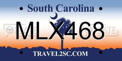 MLX468 South Carolina License Plate
