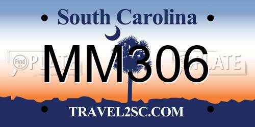 MM306 South Carolina License Plate