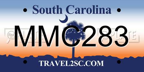 MMC283 South Carolina License Plate