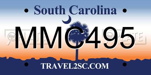 MMC495 South Carolina License Plate