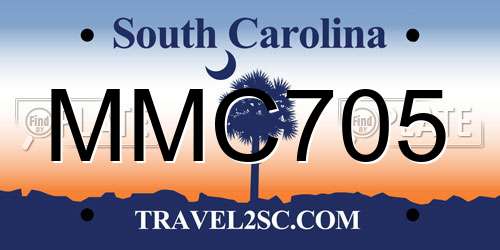 MMC705 South Carolina License Plate