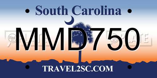 MMD750 South Carolina License Plate