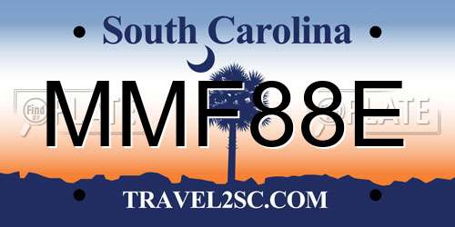 MMF88E South Carolina License Plate