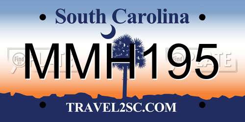 MMH195 South Carolina License Plate
