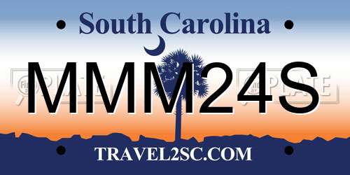 MMM24S South Carolina License Plate