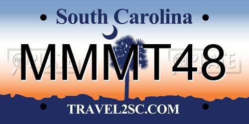 MMMT48 South Carolina License Plate