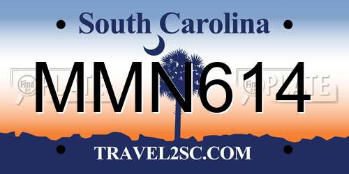 MMN614 South Carolina License Plate