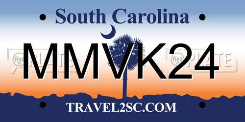 MMVK24 South Carolina License Plate
