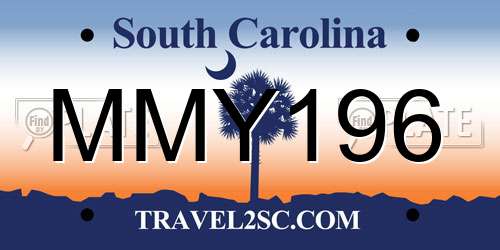 MMY196 South Carolina License Plate