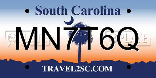 MN7T6Q South Carolina License Plate