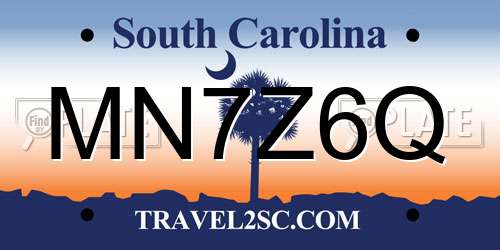 MN7Z6Q South Carolina License Plate