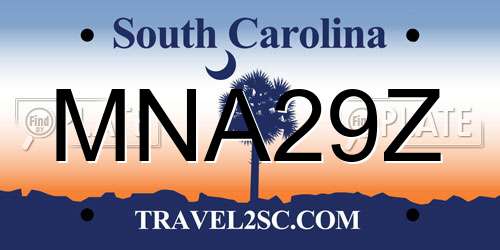 MNA29Z South Carolina License Plate