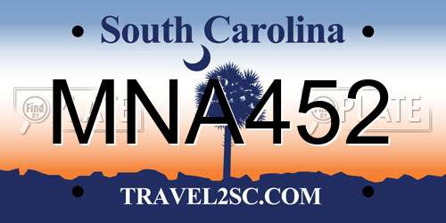 MNA452 South Carolina License Plate