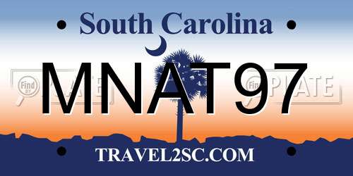 MNAT97 South Carolina License Plate
