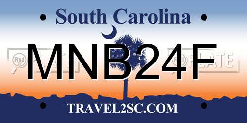 MNB24F South Carolina License Plate
