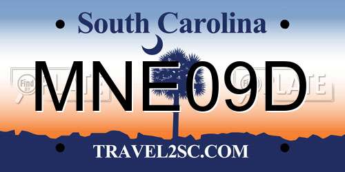 MNE09D South Carolina License Plate