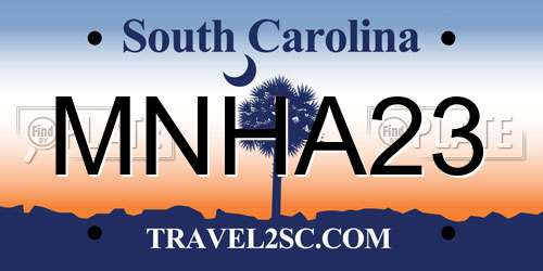 MNHA23 South Carolina License Plate