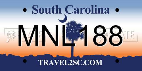 MNL188 South Carolina License Plate