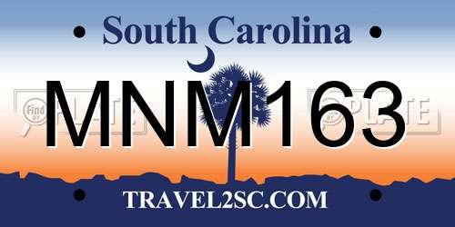 MNM163 South Carolina License Plate