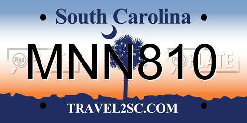 MNN810 South Carolina License Plate