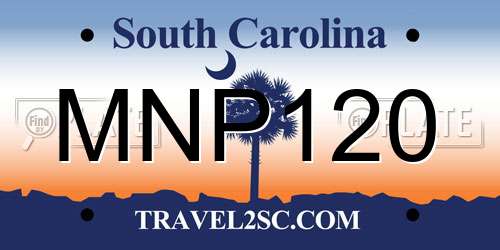MNP120 South Carolina License Plate