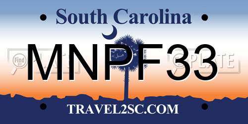 MNPF33 South Carolina License Plate