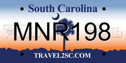 MNR198 South Carolina License Plate