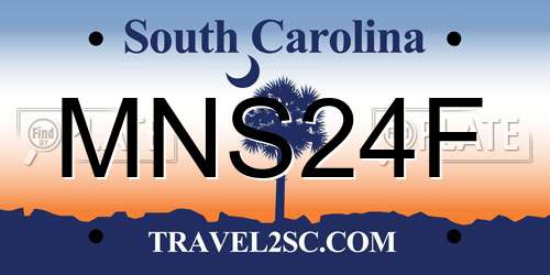 MNS24F South Carolina License Plate