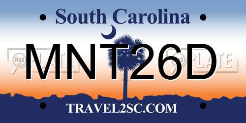 MNT26D South Carolina License Plate