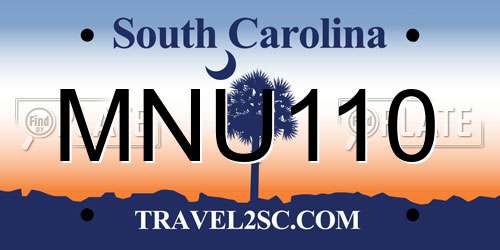 MNU110 South Carolina License Plate