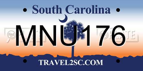 MNU176 South Carolina License Plate