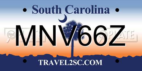 MNV66Z South Carolina License Plate