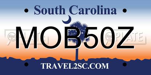 MOB50Z South Carolina License Plate