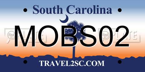 MOBS02 South Carolina License Plate
