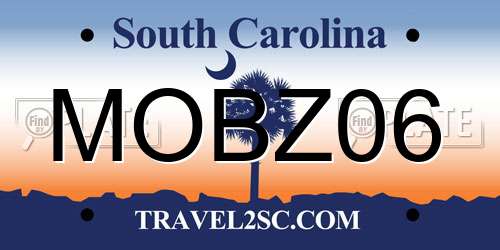 MOBZ06 South Carolina License Plate