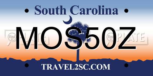 MOS50Z South Carolina License Plate