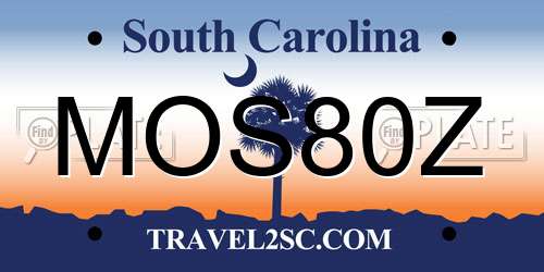 MOS80Z South Carolina License Plate
