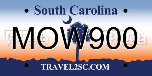 MOW900 South Carolina License Plate