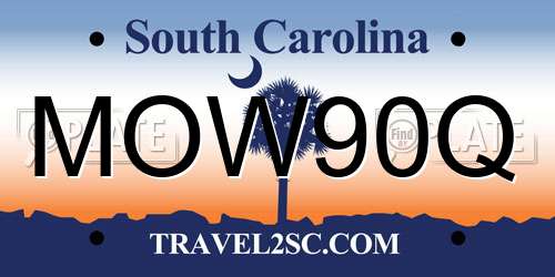 MOW90Q South Carolina License Plate