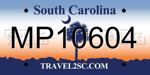 MP10604 South Carolina License Plate