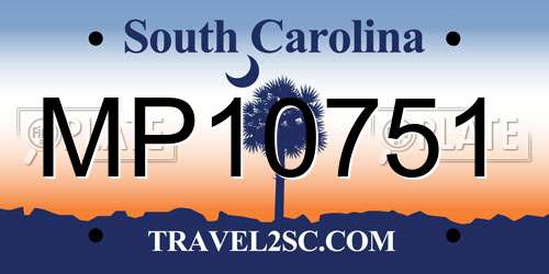 MP10751 South Carolina License Plate