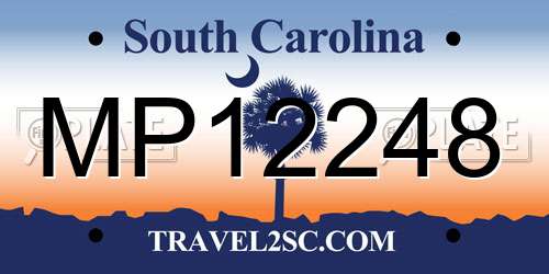MP12248 South Carolina License Plate