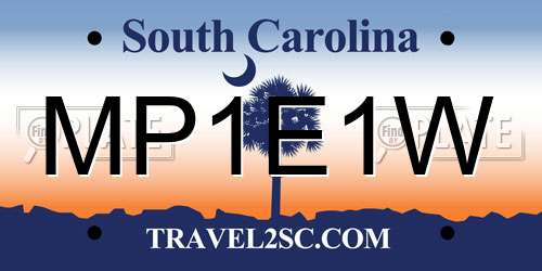 MP1E1W South Carolina License Plate