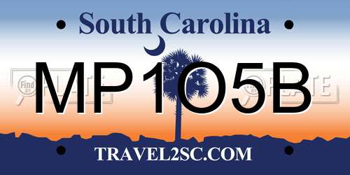 MP1O5B South Carolina License Plate