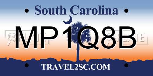 MP1Q8B South Carolina License Plate
