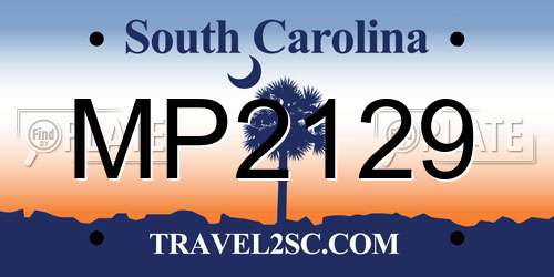 MP2129 South Carolina License Plate