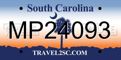MP24093 South Carolina License Plate