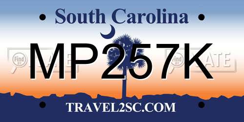 MP257K South Carolina License Plate